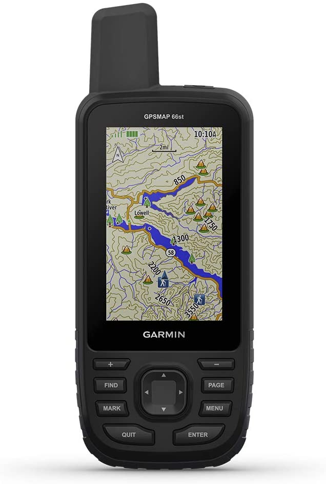 Garmin - GPSMAP 66st, Rugged Multisatellite Handheld with Sensors and Topo Maps, 3" Color Display