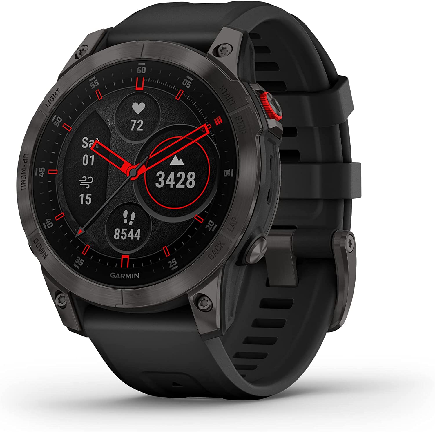 Garmin - Epix Gen 2, Premium Active Smartwatch, Health and Wellness Features, Touchscreen AMOLED Display, Adventure Watch with Advanced Features, Black Titanium