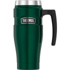 Thermos - Stainless Stainless King 16oz Travel Mug with Handle, Pine Green