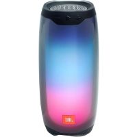 JBL - Pulse 4 Waterproof Portable Bluetooth Speaker with 360 Degree LED Lights, Powerful Sound and Deep Bass, JBL PartyBoost, Black