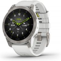 Garmin - Epix Gen 2, Premium Active Smartwatch, Health and Wellness Features, Touchscreen AMOLED Display, Adventure Watch with Advanced Features, White Titanium