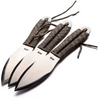 SOG - 3 Pack Fling Balanced Throwing Knife Set with 2.8 Inch Steel Blades and 7 Feet Paracord Wrapped Handles
