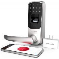 Ultraloq - 2nd Gen UL3 BT Smart Lock + Bridge WiFi Adaptor, 5-in-1 Keyless Fingerprint Entry Door Lock with WiFi, Bluetooth, and Touch Keypad