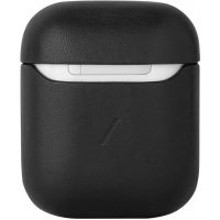 Native Union Leather Case for AirPods – Handcrafted Fully-Wrapped Genuine Italian Leather case – Compatible with Wireless Chargers – for AirPods Gen 1 & Gen 2 (Black)