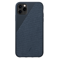 Native Union Clic Canvas Case - Crafted with Premium Woven Fabric Cover Slim and Lightwieght with Form-Fitting Protection - Compatible with iPhone 11 Pro Max (Indigo)