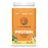 Sunwarrior - Classic Plus - Vegan Protein Powder with Peas & Brown Rice, Raw Organic Plant Based Protein (30, Vanilla)