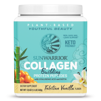 Sunwarrior - Collagen Tahitian - Vegan Collagen Building Protein Peptides with Hyaluronic Acid & Biotin - Vanilla